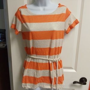 LAST CHANCE! Lightweight, long tee with rope tie at waist. Great for leggings!